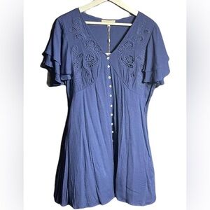 Chelsea & Violet Women's Tiered Sleeve Lace Dress